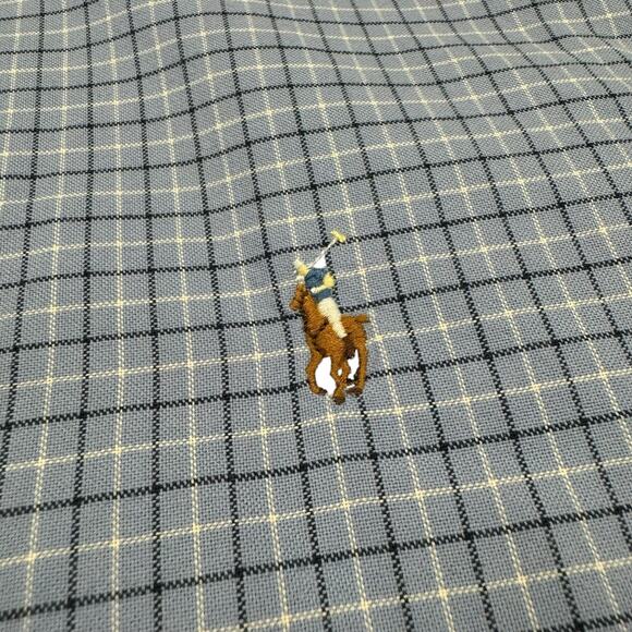 Ralph Lauren Shirt Mens XL Classic Fit Plaid Blue‎ Button Down Long Sleeve Flesh - Picture 3 of 8